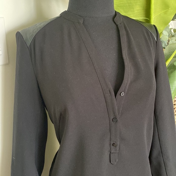 NWT H&M dress with faux leather shoulder detail - Picture 2 of 6